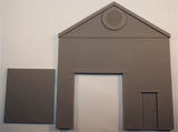 Brick Single Storey Gable End Panel with Pedestrian Door & Small Roller Shutter