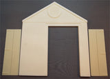 Brick Single Storey Gable End Panel with R.H. Wagon Entrance/Wooden Doors